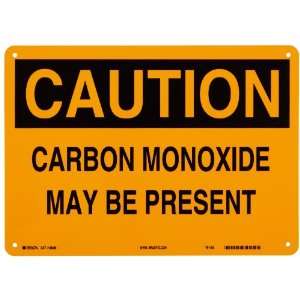   Hazardous Materials Sign, Header Caution, Legend Carbon Monoxide