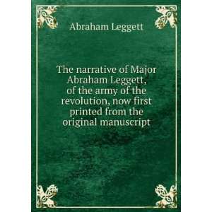   from the original manuscript: Abraham Leggett:  Books