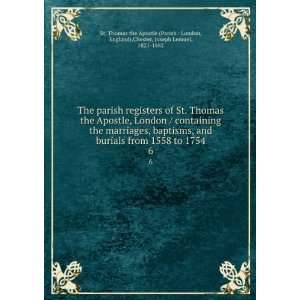   Lemuel, 1821 1882 St. Thomas the Apostle (Parish : London: Books