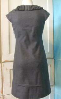 JCREW Wool Ribbon Ravine Dress 10 Charcoal $198  