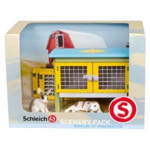  Schleich Rabbit Hutch with Rabbits Toys & Games