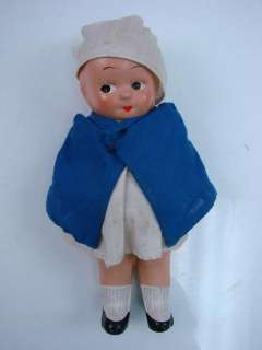 TWO Vintage Baby Dolls Three Faces Doll Kewpie & Composite Nurse Doll 