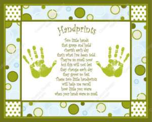Baby Splashy Babys First Handprints with Poem  