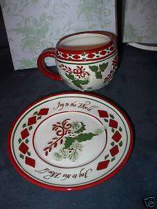 CHRISTMAS JOY CUP/SAUCER BY KATE MCROSTIE NEW  