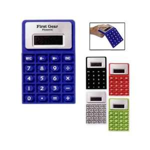     Flexible rubber calculator with 8 digit display.