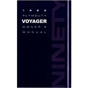  1990 PLYMOUTH VOYAGER Owners Manual User Guide: Automotive