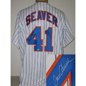  Tom Seaver New York Mets MLB Hand Signed Authentic Style 