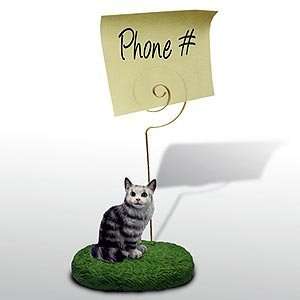  Maine Coon Cat Note Holder (Silver)