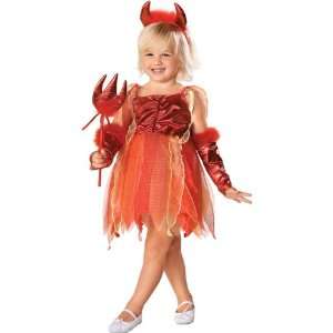  Childs Little Devil Girl Costume (Size:Small 4 6): Toys 