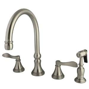 Princeton Brass PKS2798DFLBS 8 inch widespread kitchen faucet with 
