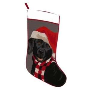 Black Labrador Needlepoint Christmas Stocking: Home 