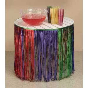    Multi Color Fringe Table Skirting, 12 x 29 Home & Kitchen