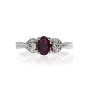 June Birthstone Oval 0.75 Ct 18K Gold Ring