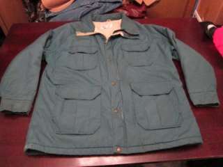   Mens Made In USA Hooded Winter Camp Hike Rugged Barn Coat Jacket Sz XL