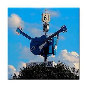   Memphis Delta Ceramic Tile Coaster Great Gift Idea: Office Products