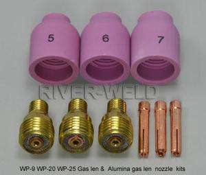 TIG welding gas lens collect nozzle kit parts SUIT TIG WP 9 20 25 