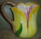 Bassano FIGURAL Tulip FLOWER Ceramic PITCHER Italy