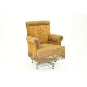 Western Brown Swivel Leather Desk Chair: Carolina Desk Chair The 