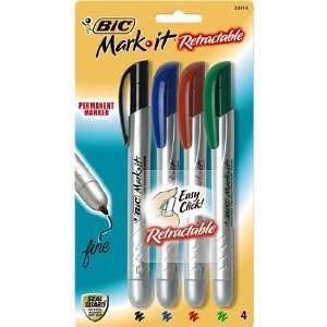  8 Pack BIC USA INC BIC RETRACTABLE PERMANENT 4/PK 