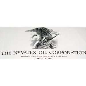  Texas Oil Nyvatex Oil Corp. Over 100 Shares 1970s 