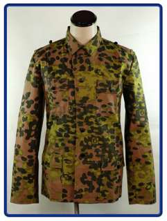 our reproduction of the plane tree camo 4 pocket feldbluse is made of 