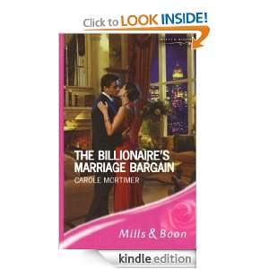 The Billionaires Marriage Bargain (Harlequin Presents): Carole 