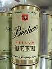 BECKERS 11 OZ OGDEN UTAH METALIC KEGLINED FLAT TOP OLD BEER CAN 35 31