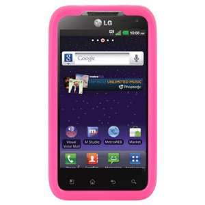 VMG MetroPCS LG Connect 4G MS840 Soft Silicone Skin Case Cover   PINK 