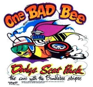DODGE SUPER BEE SCAT PACK BEE ONE BAD BEE T SHIRT CD53  