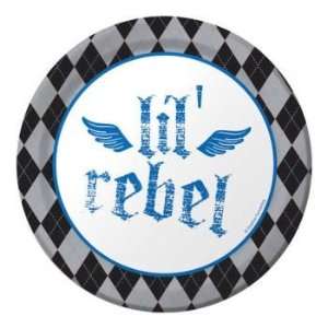  1st Birthday Party Boy First Rebel 7 Cake Plates (8ct 