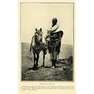 1910 Print Bejaz Biru Horse Abyssinian Soldier Shamma Cultural Dress 