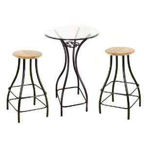   30 inch Table and Backless Swivel Stool Bistro Bar Set: Home & Kitchen
