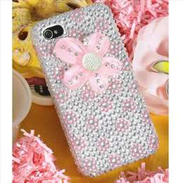   Sprint Verizon AT&T Pink Heart Bling Hard Case Cover Accessory  