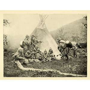  1898 Print Group Lapps Norway Portrait Nomads Aboriginal 