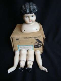 OLD JAPAN PORCELAIN CHINA DOLL HEAD,LEGS,ARMS IN BOX #5  