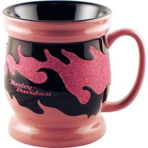  Harley Davidson Pink and Black Flame Mug