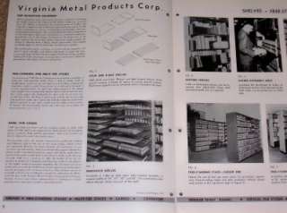 Vtg Virginia Metal Products Catalog Library Shelves  