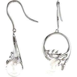 Black Spinel Hoop Earrings in Sterling Silver