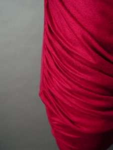   Draped Long Sleeve Women Soft Stretch Jersey Knit fp Dress L  