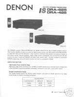 Denon DRA 625, DRA 425 Stereo Receiver Brochure  