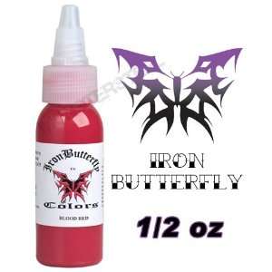  Iron Butterfly Tattoo Ink 1/2 OZ BLOOD RED Pigment New: Health 