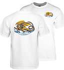 Old School Powell Peralta Skateboards T Shirt Oval Dragon White Tee 