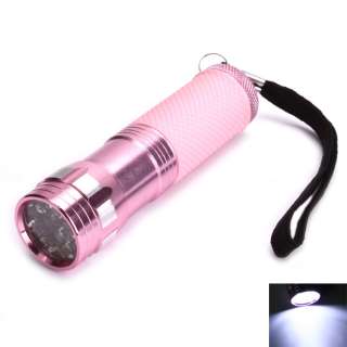 14 LED 110 Lumens Fluorescent Flashlight Torch Pink  