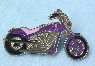 Purple Pancreatic Cancer Lupus Motorcycle Biker Pin New  