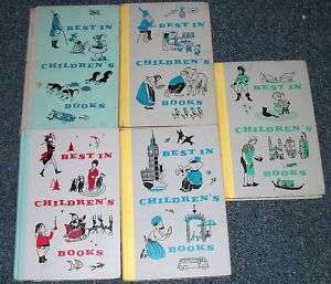 LOT OF 5 VINTAGE 1958 CHILDREN STORY BOOKS ILLUSTRATED  