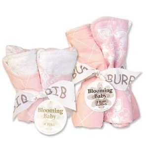   : Blooming Bouquet Gift Sets   Versailles Pink   Bib & Burp Set: Baby