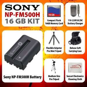  16GB KIT For SONY DSLR A100, DSLR A200 including NP FM500H Battery 