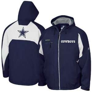 Reebok Dallas Cowboys Navy Blue Shuttle Full Zip Hoody Jacket:  