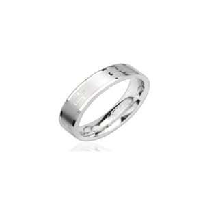   Stamp Engrave Inlay Stainless Steel Band Ring Size 6   9 R172: Jewelry