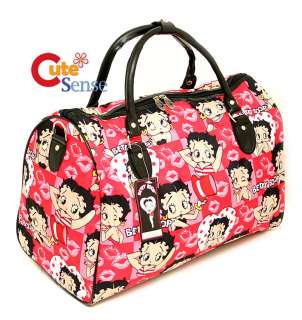 Betty Boop Cartoon Duffle Bag Travel Bag Diaper Gym Bag  Pink Face 20 